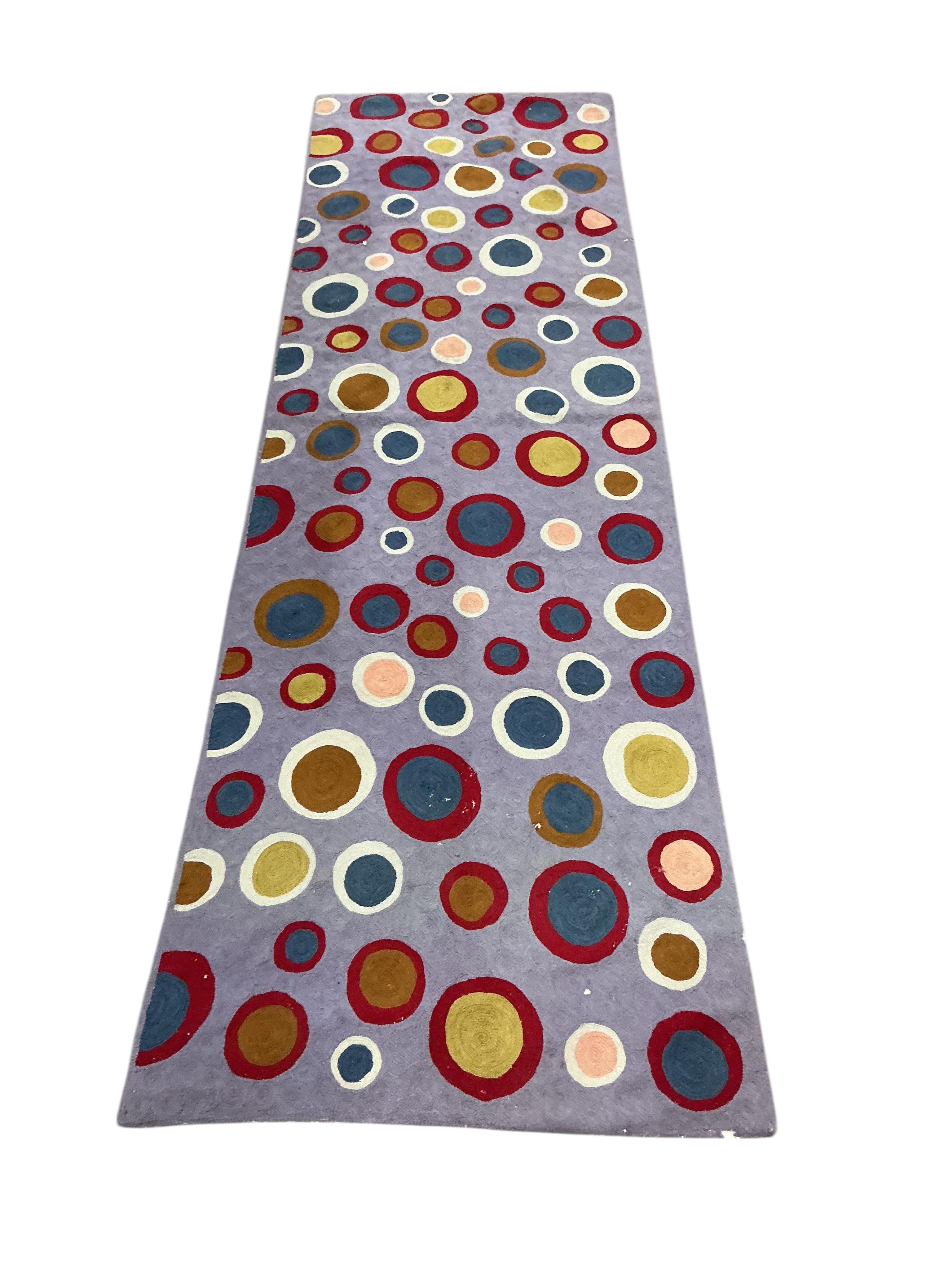 A Kashmir hand stitched crewelwork runner, 236 x 72cm